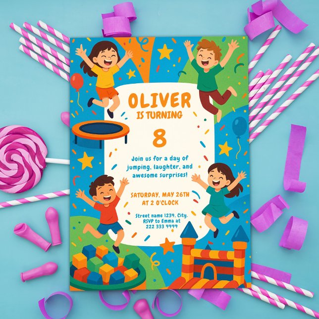Trampoline Party Fun – Jump Birthday Invitation (Creator Uploaded)