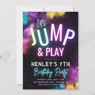Trampoline Party Invitation   Jump Party