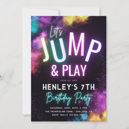 Trampoline Party Invitation  Jump Party