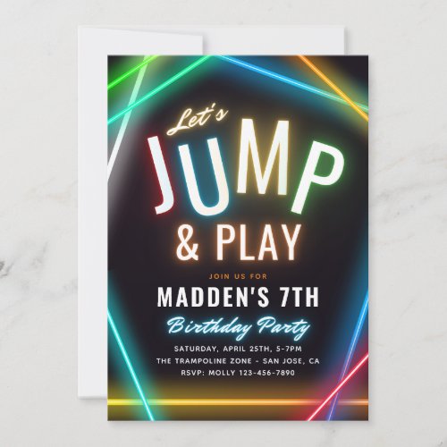 Trampoline Party Invitation  Jump Party