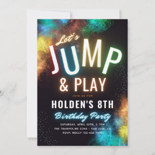 Trampoline Party Invitation   Jump Party