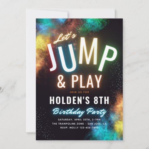 Trampoline Party Invitation  Jump Party