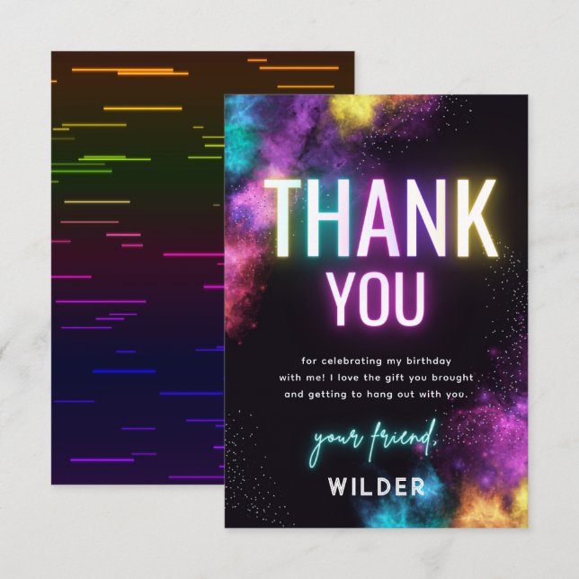 Trampoline Party Thank You Card (Front/Back)