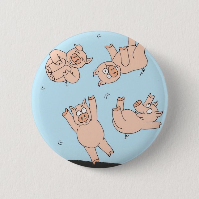 Trampoline Pigs Pinback Button (Front)