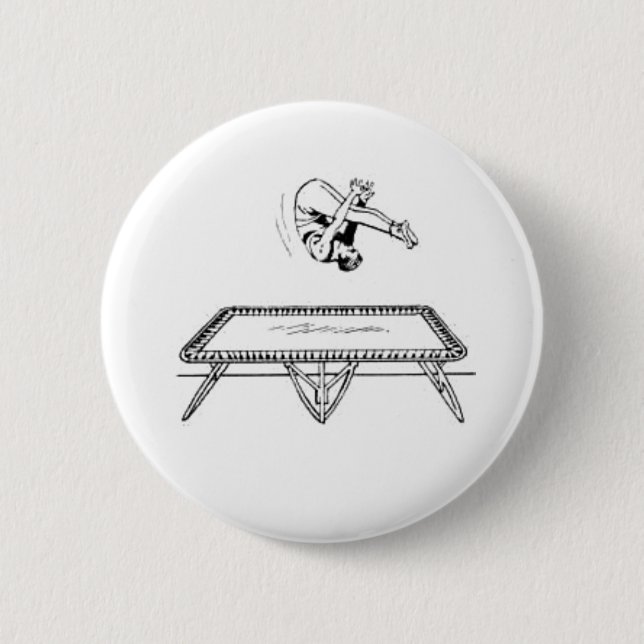 Trampoline Pinback Button (Front)
