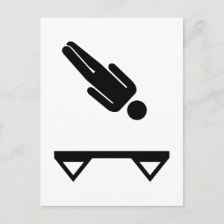 Trampoline trampolining postcard