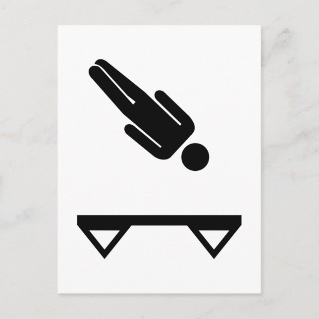 Trampoline trampolining postcard (Front)