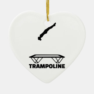 Trampoline trampolinist ceramic ornament