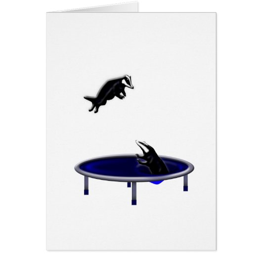 trampolining badgers cards (Front)
