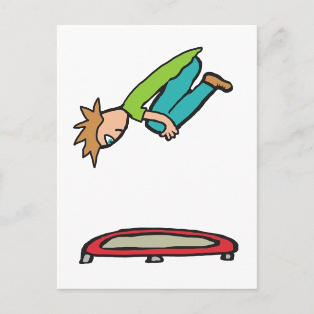 Trampolining Postcard (Front)