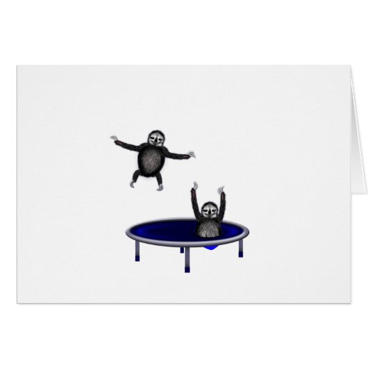 trampolining sloths cards (Front Horizontal)