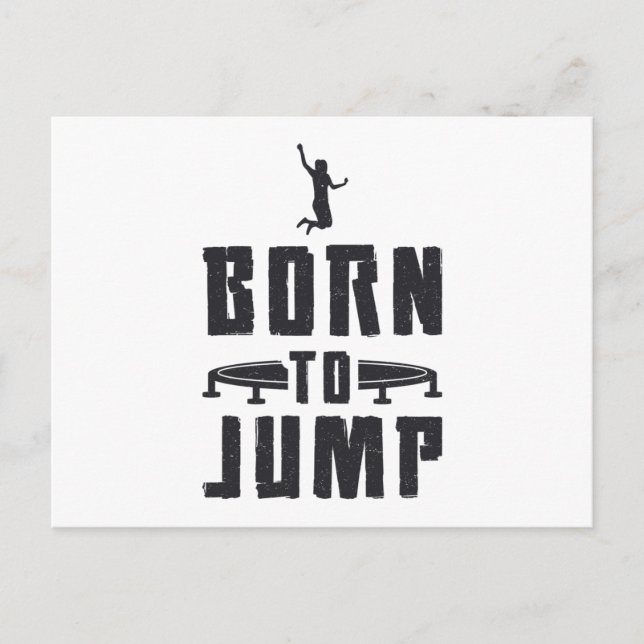 Trampolining Trampoline Born To Jump Gymnast Postcard (Front)