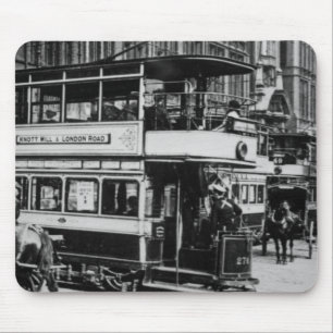 Trams in Manchester, c.1900 Mouse Pad