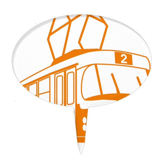 Tramway transportation electric cake topper (Front)