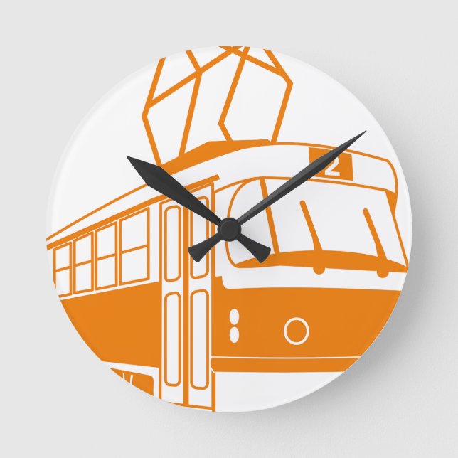 Tramway transportation electric round clock (Front)
