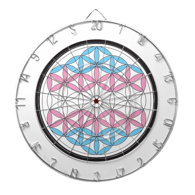 tran Sacred geometry Dartboard With Darts (Front)