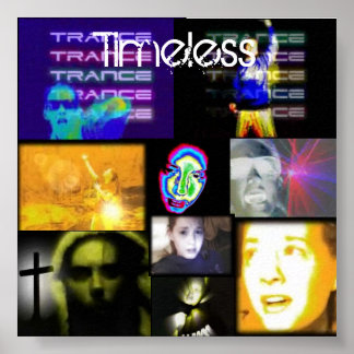 trance, lights, dancing, trippy poster