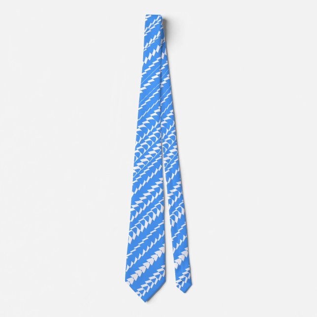 Trance Party - Baby Blue and White Neck Tie (Front)