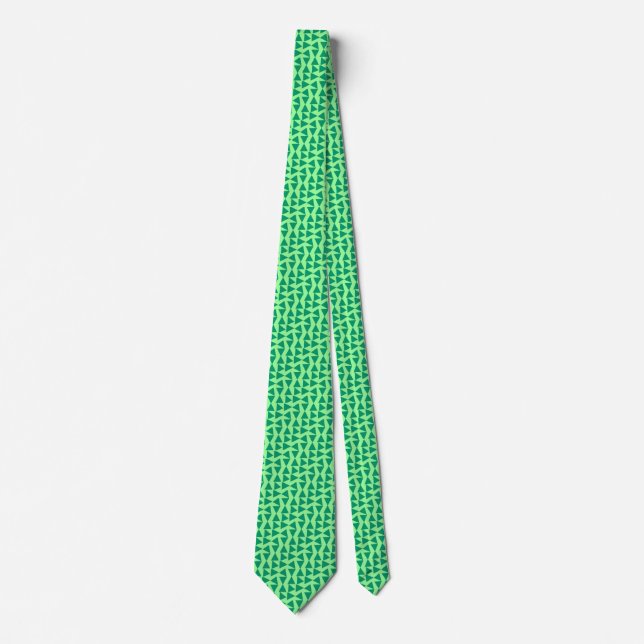 Trangular Variation - Pale Green with Darker Green Neck Tie (Front)
