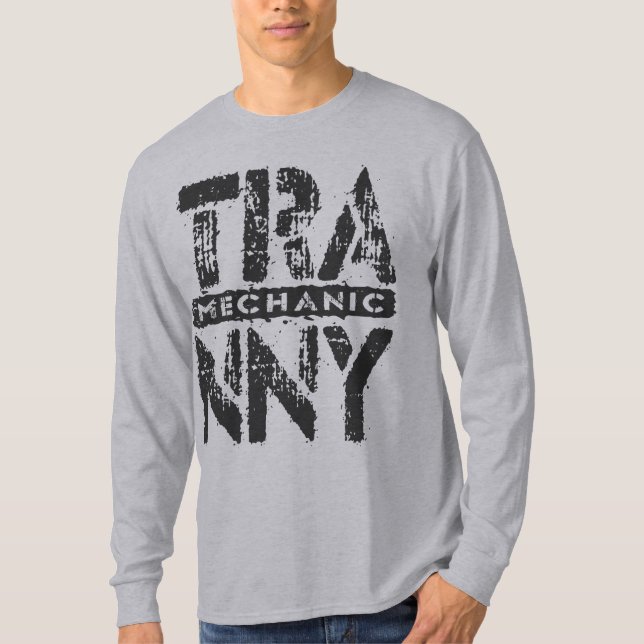 TRANNY Mechanic - Love Rebuilt Transmissions, Onyx T-Shirt (Front)