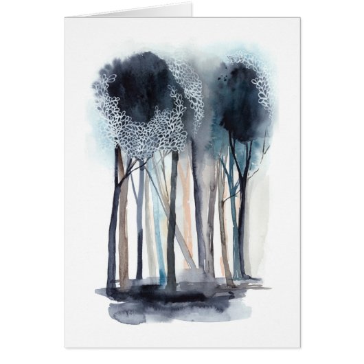 Tranquil Abstract Trees Cards (Front)