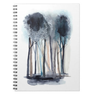 Tranquil Abstract Trees Notebook