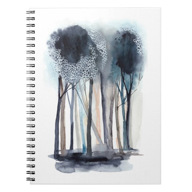 Tranquil Abstract Trees Notebook (Front)