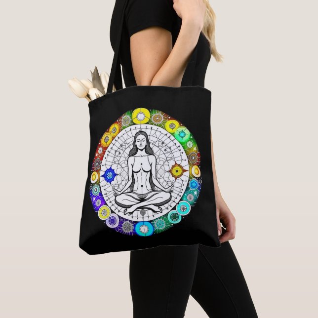 Tranquil and Serene Peaceful Meditation Tote Bag (Close Up)