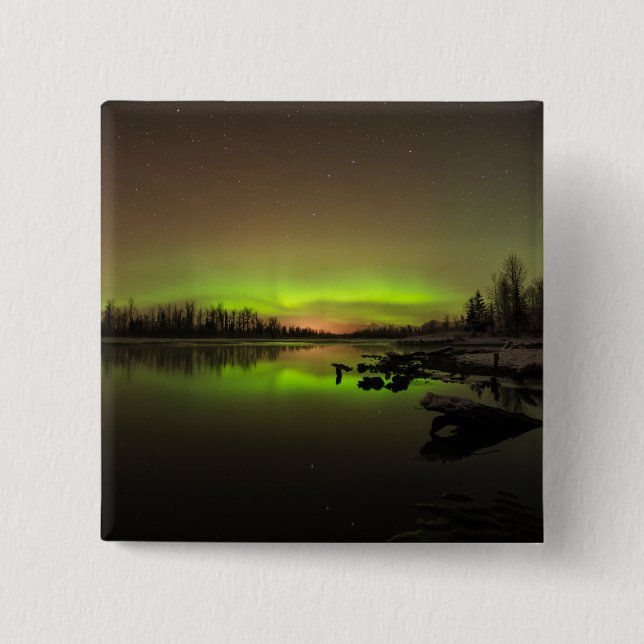 Tranquil Aurora Pinback Button (Front)