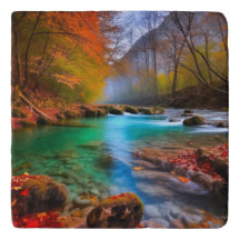 Tranquil Autumn River Landscape