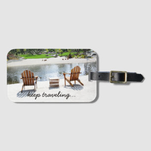 Tranquil Beach Chairs Photo Keep Traveling Luggage Tag