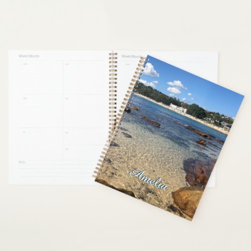 Tranquil Beach Name Spiral Planner