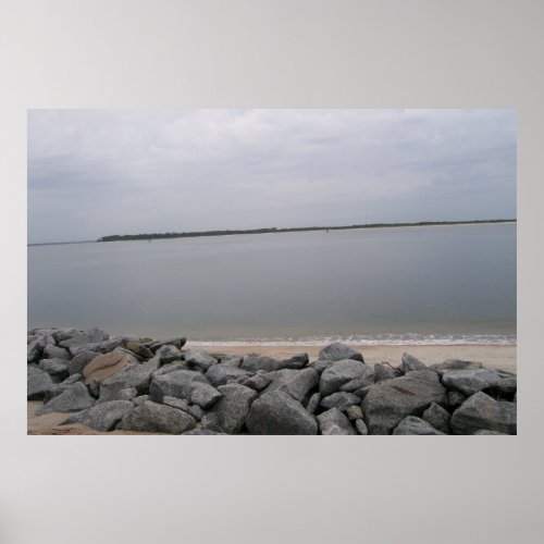 Tranquil Beach Poster  Print