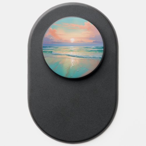 Tranquil beach sunset landscape PopSocket