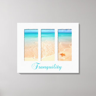 Tranquil Beach Triptych Canvas Print