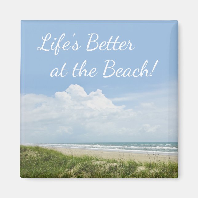 Tranquil Beach with Sand Dune Magnet (Front)