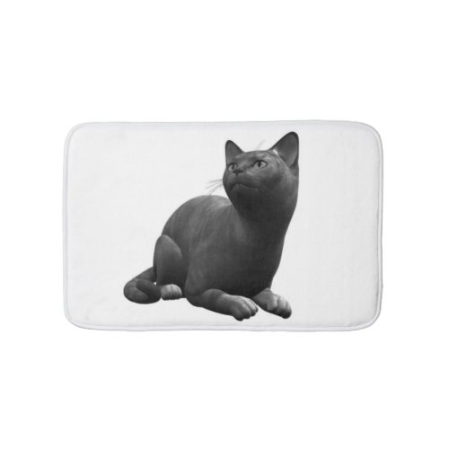 Tranquil Black Cat Bath Mat