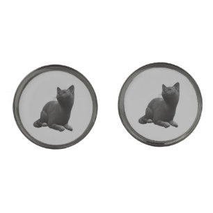 Tranquil Black Cat Cufflinks