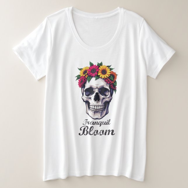 Tranquil Bloom Plus Size T-Shirt (Design Front)