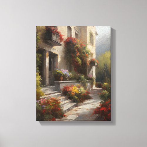 Tranquil Blooming Retreat Canvas Print