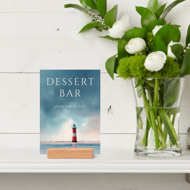 Tranquil Blue Minimalist Lighthouse Holder (Insitu 4)