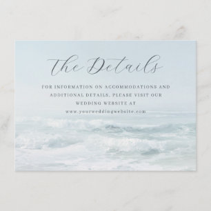 Tranquil Blue Minimalist Photo Enclosure Card