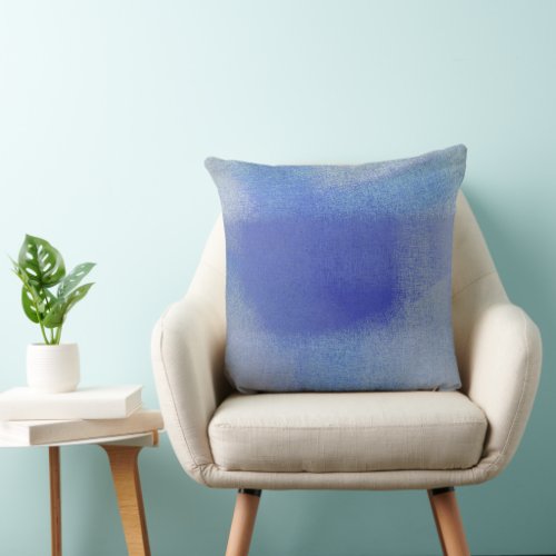Tranquil Blue Teal Grey Graphic Texture Abstract Throw Pillow