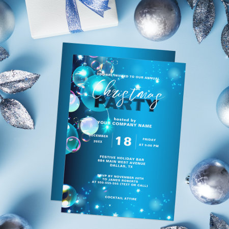 Tranquil Blue Winter Night Corporate Christmas