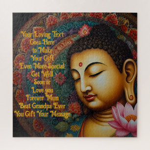 Tranquil Buddha Personalized Message – Zen Gift Jigsaw Puzzle