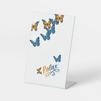 Tranquil Butterflies - Inspire and Relax Pedestal Sign
