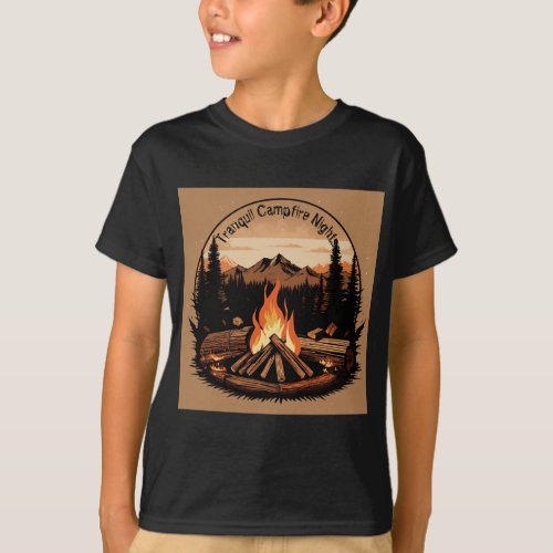 Tranquil Campfire Nights t_shirt