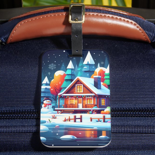 Tranquil Christmas Luggage Tag (Front Insitu 2)