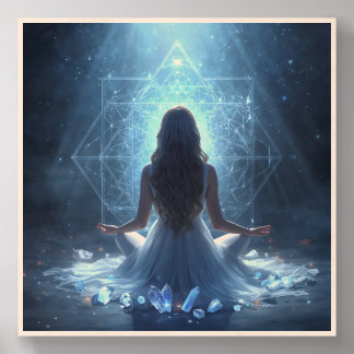 Tranquil Crystal Sanctuary Wood Photo Tile