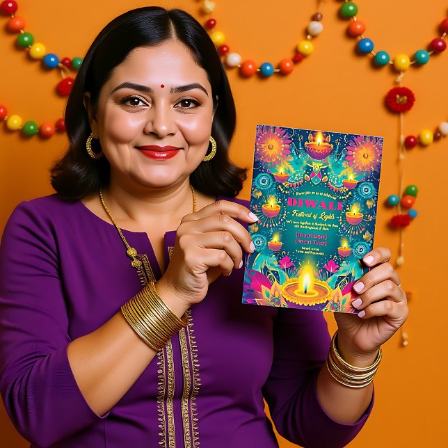 Tranquil Diwali Aura Invitation (Tranquil Diwali Aura Invitation)